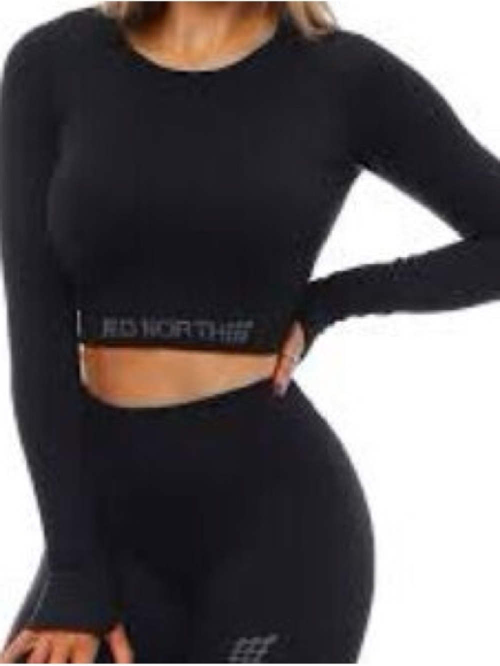 Jed North Ribbed Cropped Long Sleeve Top